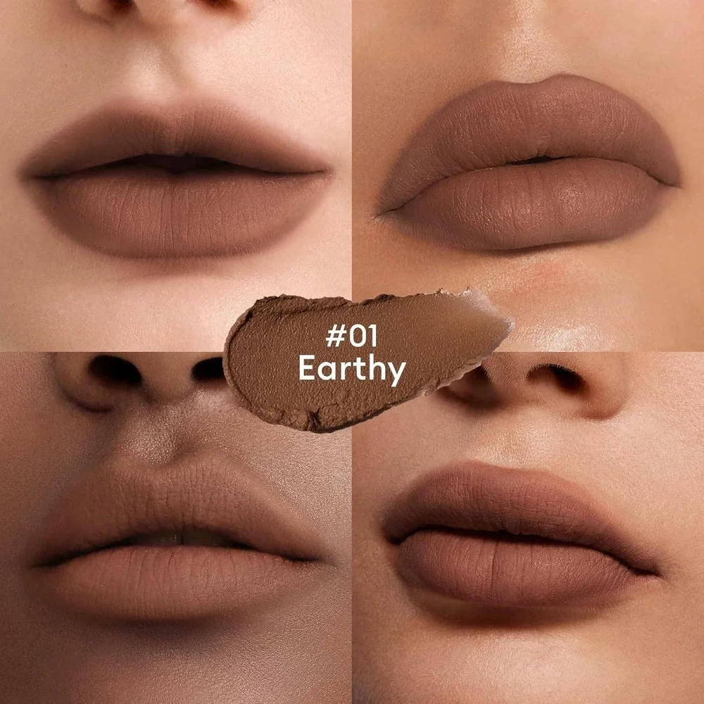 Set of 4 Soft Matte Velvet Lip Clay Apricot (3 pcs) & Earthy (1 pc) Mousse‎
